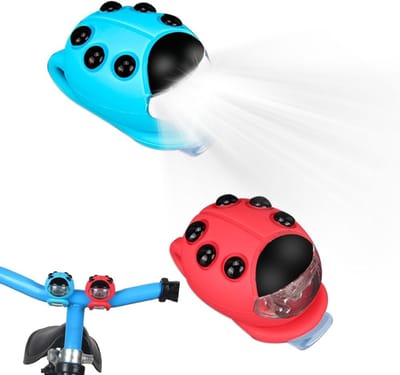 2-pack LED-fietsverlichting Geschikt Geschikt voor fietsen, babyfietsverlichting, waterdichte Geschikt Geschikt voor- en achterverlichting Geschikt Geschikt voor fietsers, nachtlopers en klimmers