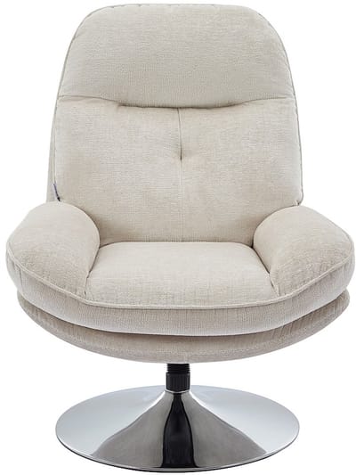 Vente-unique Draaifauteuil van beige getextureerde stof - ILMACA