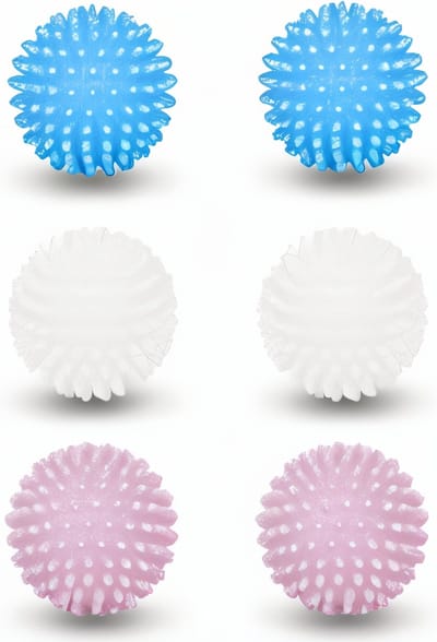 Famanu 6 stuks wasmachine droger bal, wasbal voor wasmachine, droger ballen voor wasdroger, herbruikbaar, voor het reinigen van huiskleding