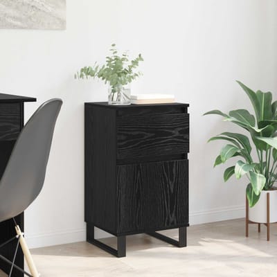 vidaXL Dressoir Zwart eiken 35 x 40 x 70 cm Bewerkt hout