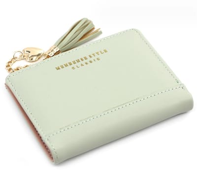Dailygoods- Portemonnee Dames - Korte Portemonnee - PU-leer - Tas met Kwastjes - Compact - Ideaal voor Winkelen/Feesten - Damesportemonnee