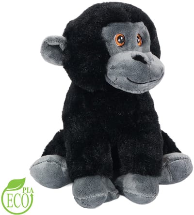 PIA Soft Toys - Eco Knuffel Gorilla - 20 cm - Zachte Eco Knuffel