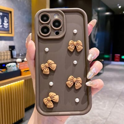 3D Strik Parel Siliconen Telefoonhoesje Voor iPhone 17 Air 16 Pro 15 14 13 12 11 Pro Max 16E 7 8 Plus Schokbestendig Zacht Hoesje For iPhone 17