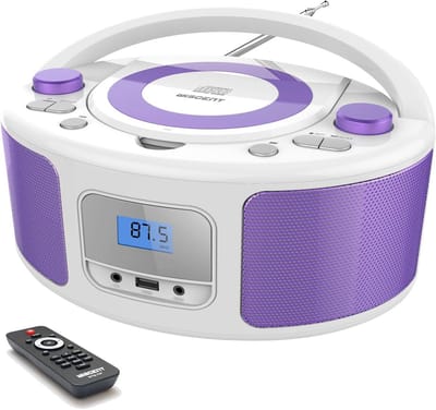 Draagbare CD Speler Boombox met Bluetooth, USB, FM Radio en Afstandsbediening