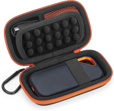 SSD Opbergtas - Harde Schijf Hoes - Draagbare Opslag - Waterdicht en Schokbestendig - 14.1 x 10.9 x 4.5 cm