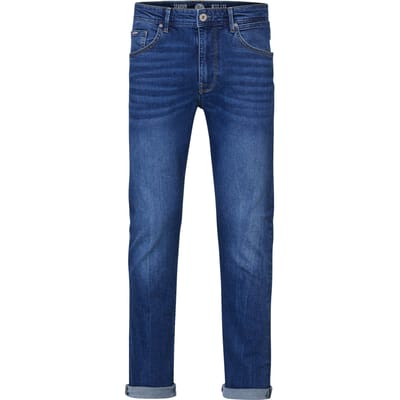 Petrol Industries Heren Jeans Slim Fit Seaham Futureproof - Spijkerbroek - Essentials Collection - Blauw - Maat W28L30