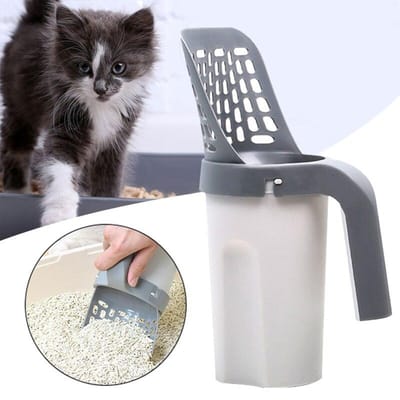 1pc chat litière pelle Scoop filtre litière pour animaux de compagnie tamis creux plus propre Scoop bacs à sable pelle sable chats fournitures gris