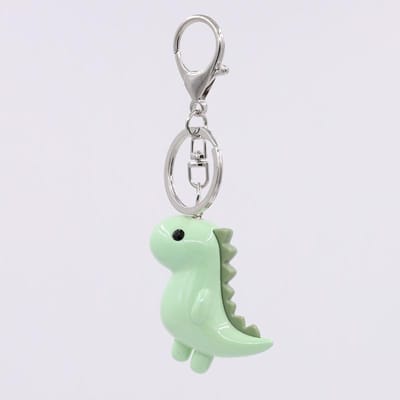 Charmante Cartoon Dinosaurus Acryl Sleutelhanger Kleurrijke Galvanische Afwerking, Perfect voor Rugzakken & Autosleutels groen