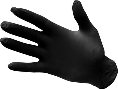 Portwest Poedervrije Nitril Wegwerphandschoen (Pk100) - Zwart - XL