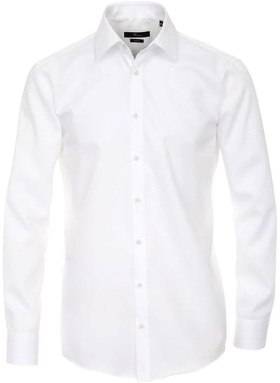Venti - Heren Overhemd - Poplin - Strijkvrij - Regular fit - Wit