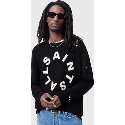 AllSaints Diageo Crew Black Taglia: XXL | Maglioni a maglia Outlet | Uomo | Nero