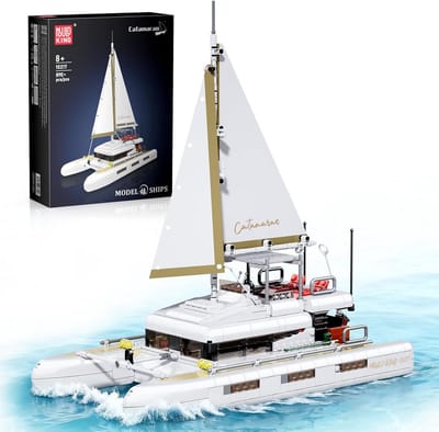 Grote Zeilboot Bouwset met Blokken, Technisch Model Speelgoed