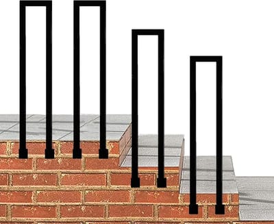 Tuinleuning Vangrail - Trapleuning Balustrade - Veilig Traplopen - Smeedijzeren Constructie - 50cm Lengte - Zwart