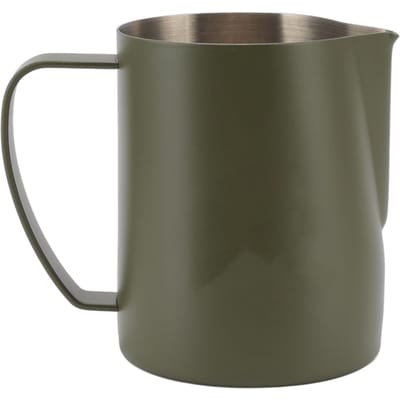 Opschuimkan Schenkkan Valkbek Tip 304 Roestvrij Staal Melkopschuimbeker voor Thuis Café 600ml OD Groen L