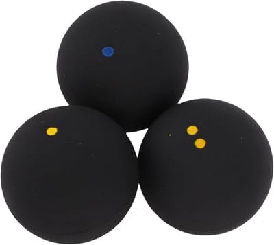 Squashballen Set - Sportballen Rubber - Training en Wedstrijd - Hoge Veerkracht Materiaal - 4cm Diameter - Zwart