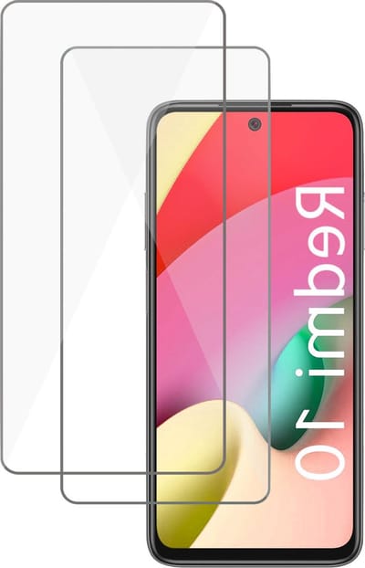 Glas Screenprotector geschikt voor Xiaomi Redmi 10 - Beschermglas Screen Protector - 2x