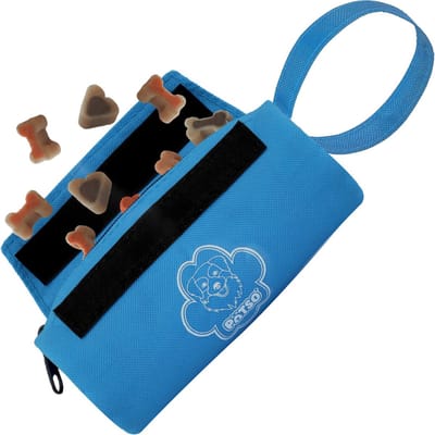 DoggyDish Patso Beloningstasje voor Trainingssnoepjes 18x7cm Blauw - Apporteer speelgoed - Dummy