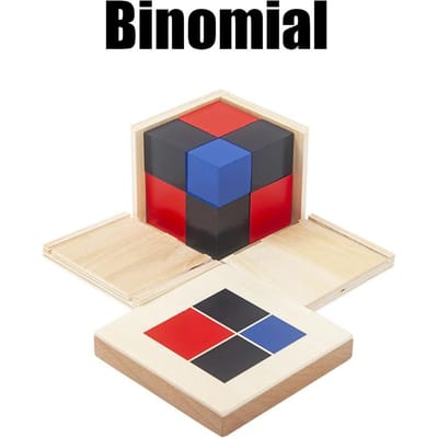 Montessori wiskunde speelgoed voor kinderen: binomiaal en trinominaal, houten speelgoed, sensorisch speelgoed, wiskundig leerspeelgoed voor kinderen vanaf 3 jaar. beige