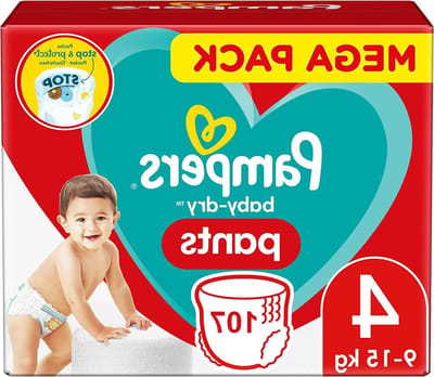 Babybroekjes Maat 4 - Luierbroekjes Pampers - Droog Blijven - Incontinentiebescherming - 107 stuks - Wit