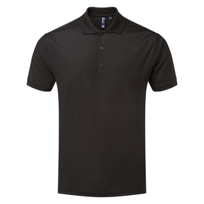 Premier Heren Coolchecker Poloshirt (Zwart)