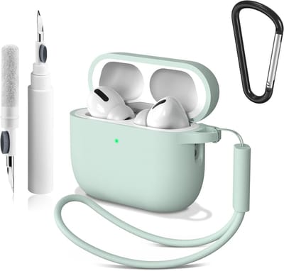 Dunne Shockproof Beschermhoes voor AirPods Pro 3 met Schoonmaakpen, Karabiner en Koord, 4-in-1 Accessoire Kit voor Draadloze Oordopjes