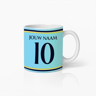 Gepersonaliseerde Sportmok met Nummer – Koffiemok met Eigen Naam en Nummer, Uniek Cadeau voor Sportliefhebbers