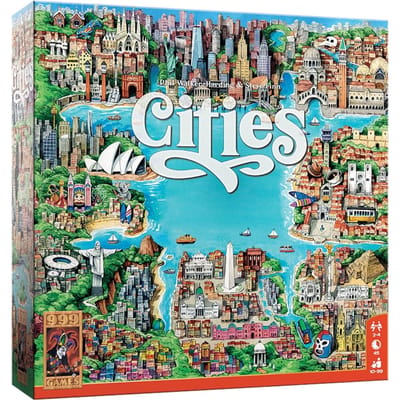 999 Games - Cities - Bordspel - Strategische uitdagingen in bekende steden - Familiespel - Gezelschapsspel