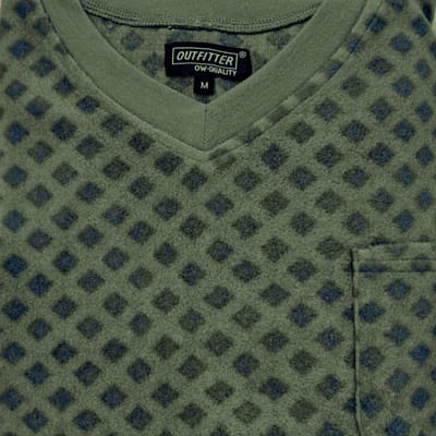 Outfitter heren pyjama - fleece - maat S - Wafel - army