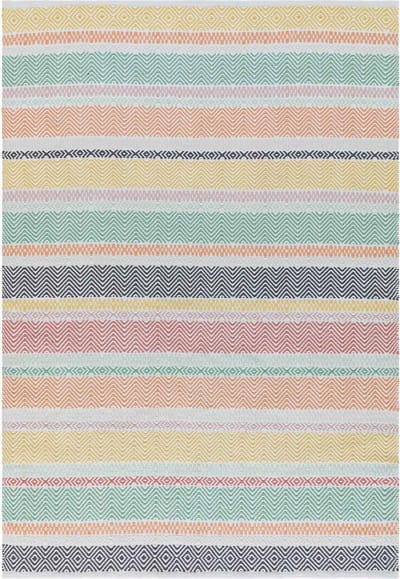 Easy Living - Easy Living Boardwalk Pastel Multi Vloerkleed - 200x290  - Rechthoek - Buiten,Laagpolig Tapijt - Modern - Meerkleurig