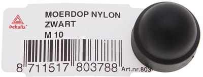 Deltafix - Moerdop m8 nylon zwart