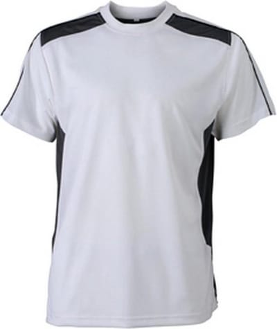 James and Nicholson Uniseks handwerkslieden T-Shirt (Wit/Koolstof Grijs)