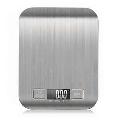 Keukenweegschaal - Digitale Precisieweegschaal - 1 g tot 10 kg - Multifunctioneel LCD Scherm - Inclusief Batterijen