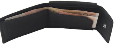 Oi Zwart leren mini portemonneetje / zeer klein beursje Duits model / kleine zwarte portemonnee voor in jeanszakje / zwart leer / 131
