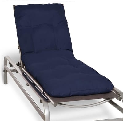 Beautissu Flair RL – Ligbedkussen Tuinkussen Ligstoel – Zonnebed Kussen voor Tuin Meubelen 190x60x8 cm Blauw