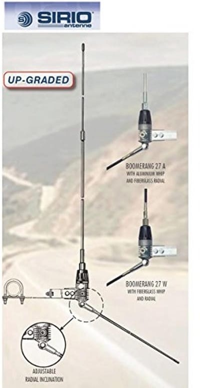 Boomerang antenne C.B. 27 MHz voor balkon