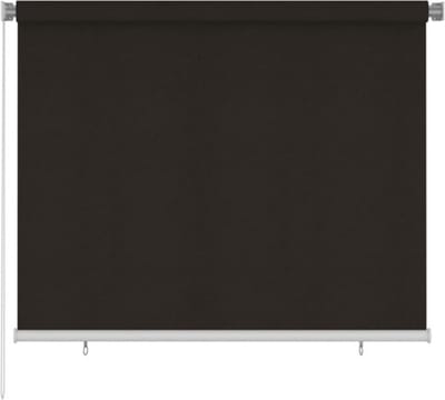 vidaXL - Rolgordijn - voor - buiten - 185(B)x140(H) - cm - HDPE - bruin