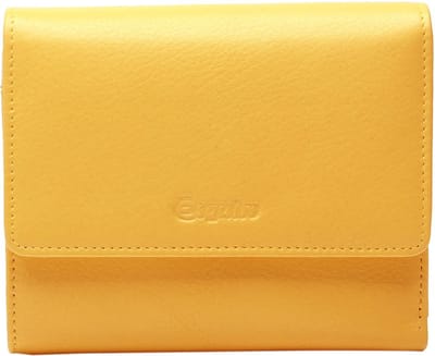 Esquire Leren Portemonnee Viktoria Flap Wallet Yellow Geel