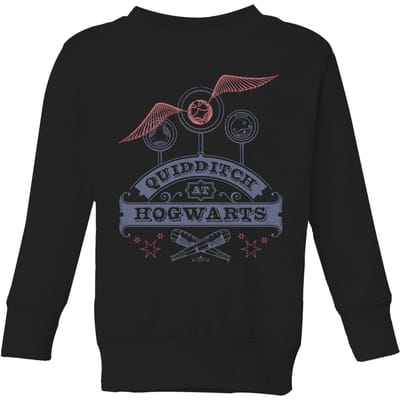 Harry Potter Quidditch At Hogwarts Kids' Sweatshirt - Black - 98/104 (3-4 jaar)