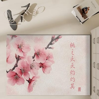 Nieuwe Chinese Entree Deurmat Deurmat Antislip Zijdering Vuile Voetenmat Kan Worden Gesneden Nieuw Tapijt 40 * 60CM Silk Ring