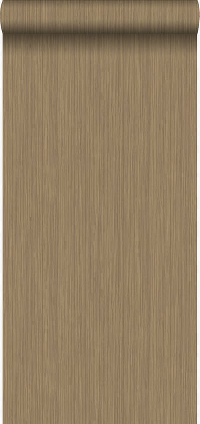 Origin Wallcoverings behang fijne strepen glanzend koper bruin - 53 cm x 10.05 m - 346620