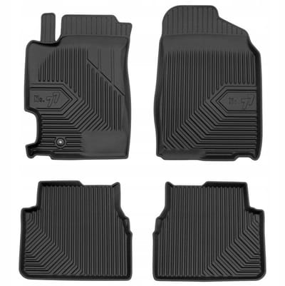 No.77 Premium Rubberen Mattenset - Geschikt voor Mazda 6 I (2002-2008) - 4-delig - Hoogwaardig TPE - Geurloos - Zwart - FROGUM