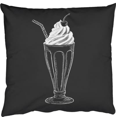 Sierkussens - Kussentjes Woonkamer - 50x50 cm - Ijscoupe - Kers - Krijtstijl - Slagroom
