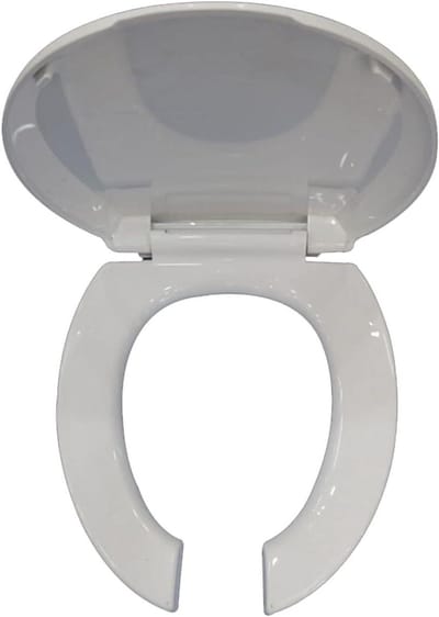 Toiletbril met Deksel - WC-bril - Hygiënisch Gebruik - Valrem en Snelsluiting - 36 x 46 cm - Wit