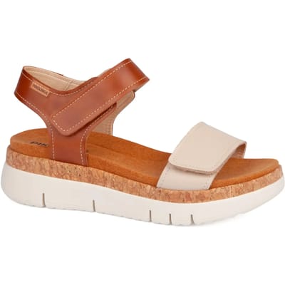 Pikolinos Palma leren sandalen beige, bruin, beige,