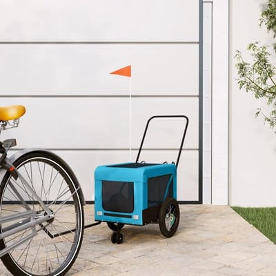 Fietskar Huisdier - Dierenkar Aanhanger - Comfortabel Vervoer - Waterafstotende Hoes - N.v.t. - Blauw