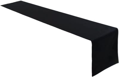 Home Hoogwaardige tafelloper tafellinnen uit 100% katoen Collectie Concept, kleur en grootte naar keuze (tafelloper - 40x200cm, zwart)