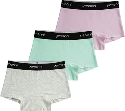Boxershorts Meisjes - Ondergoed Tiener - Menstruatie Bescherming - Absorberende Laag - 3 Stuks - Wit