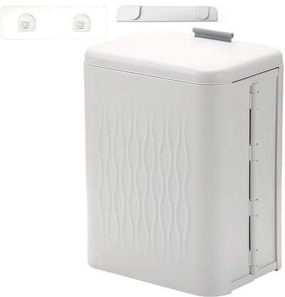 Dailygoods- Vuilnisemmer 12 liter - Opvouwbaar - Hangende Afvalemmer - Schuifdeksel - Ruimtebesparend - Eenvoudige Montage