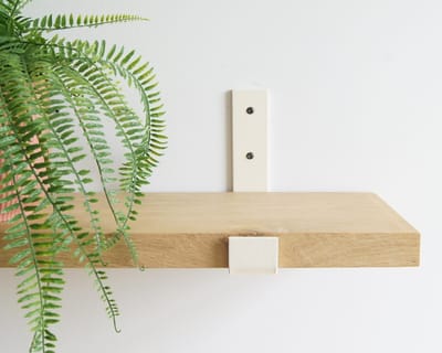 STERKSTAEL Odin Industriële Plankdrager Japandi Beige - Stalen Wandplank Steun - Voor plank van 20 cm - Kleur Beige Zand - Inclusief Bevestigingsmateriaal - Poedercoating - Wandsteun - 1 stuk