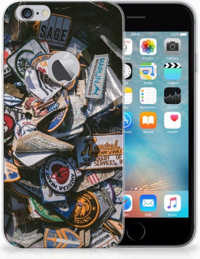 Back Cover voor Apple iPhone 6 Plus | 6s Plus Siliconen Hoesje met foto Badges